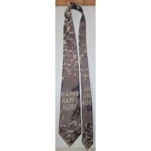 Duck Dynasty Camo Tie Men "Happy" "Add" "Happy" Pattern 100 Polyester
